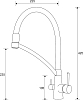 Комплект кухонная мойка Paulmark Gera PM205546-BL чёрный + смеситель Paulmark Sigen Si213111-308