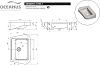 Раковина 60 см Oceanus 3-043.1, нержавеющая сталь