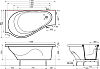 Ванна из искусственного камня Эстет Грация 170x95 L