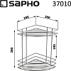 Полка угловая Sapho Chrom Line 37010, хром