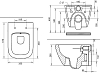Унитаз подвесной STWORKI Карлстад 5610 безободковый, с микролифтом