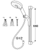 Душевой гарнитур Gustavsberg Coloric GB41103390 23 черный