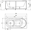 Акриловая ванна Aquatek Афродита 150х70 см AFR150-0000033, белый