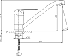 Смеситель 1 Orange Iris M41-000cr для кухонной мойки
