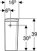 Бачок для унитаза Geberit Renova 227780000, боковая подводка, белый