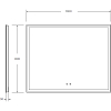 Зеркало BelBagno SPC-GRT-1000-800-LED-TCH-SND 100 см, с подсветкой и сенсорным выключателем