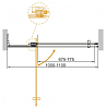 Душевая дверь в нишу Cezares SLIDER-B-1-100/110-C-BORO, стекло прозрачное, профиль золото