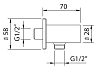 Шланговое подключение  Clever Square 61112 черный