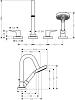 Смеситель для ванны Axor Citterio M 34444000