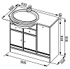 Тумба под раковину Aquanet Марсель 100305 белый
