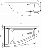 Асимметричная ванна KOLO Clarissa XWA0861000 (левая)