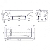 Чугунная ванна Delice Parallel DLR220505-AS белый