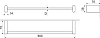 Полотенцедержатель одинарный Excellent Kobo 60см DOEX.1711CR хром