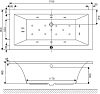 Акриловая ванна Excellent Pryzmat Lux 170х80 WAEX.PRL17WH