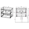 Тумба под раковину Vincea Mia Slim VMC-2MC800S1GW 80 см, белый глянец