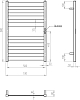 Полотенцесушитель электрический Ewrika Пенелопа G 80х50, черный