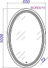 Зеркало Aqwella Clarberg Borgia 65 BOR0210BLK чёрное, патина медь