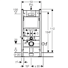 Комплект Geberit Duofix Платтенбау 458.125.21.1 UP100 с подвесным унитазом Geberit Renova Plan Rimfree 500.378.01.1 с сиденьем микролифт 500.691.01.1