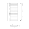 Полотенцесушитель водяной 50x120 см Ravak Cube X04000083670, хром