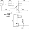 Смеситель La Torre Taya 40200.CR с внутренней частью для раковины