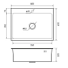 Кухонная мойка GranFest Metal 6045 PVD графит черный