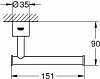 Держатель туалетной бумаги Grohe Atrio New 40313003