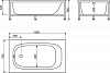 Акриловая ванна BelBagno 140х70 BB101-140-70