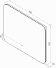 Зеркало DIWO Кострома, 80 с подсветкой, прямоугольное, инфракрасное управление