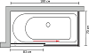 Штора для ванной GuteWetter Slide Part GV-863B правая 180x70 см стекло бесцветное профиль хром