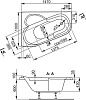 Акриловая ванна Vagnerplast Selena 147 R 147х100 VPBA141SEL3PX-04