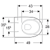 Подвесной унитаз Geberit Renova Compact 500.377.01.1, белый