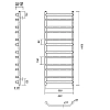 Полотенцесушитель водяной Domoterm Лаура Лаура П12 500x1000 хром