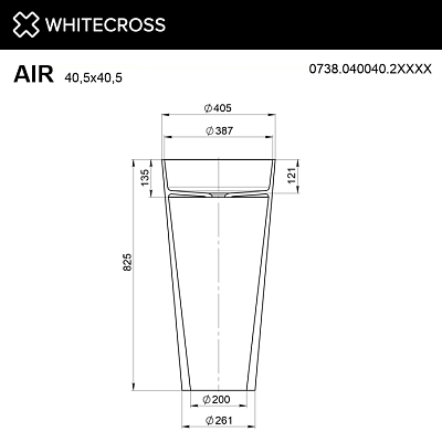 Раковина напольная Whitecross Air D=40,5 0738.040040.2XXXX белый матовый