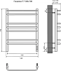 Полотенцесушитель электрический Aquatek Пандора AQ EL RPC0770BL П7 500х700