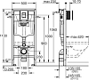 Комплект Унитаз подвесной STWORKI Драммен HDC609WH с микролифтом + Инсталляция Grohe Solido 38811KF0 3 в 1 с кнопкой смыва