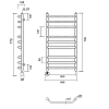 Полотенцесушитель электрический Domoterm Лаура Лаура П9 500х700 ER хром