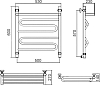 Полотенцесушитель водяной Aquanerzh Зигзаг с полкой 60х50