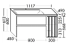 Тумба под раковину Burgbad Accura SGVI111R F6077 C0038 бежевый, черный