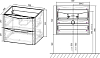 Тумба под раковину Vincea Paola VMC-2P600RW