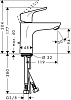 Смеситель для раковины Hansgrohe Focus 31603000, хром