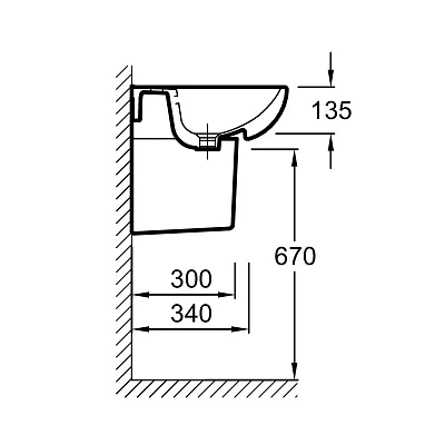 Раковина Jacob Delafon Odeon Up 18564W-00/18566W-00 белый