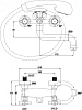 Смеситель KAISER Cross 41022 для ванны с душем