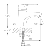 Смеситель для раковины Haiba HB1004 хром