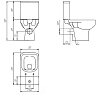Унитаз компакт Cersanit Colour S-KO-COL011-3/5-COn-DL-w с сиденьем микролифт, белый