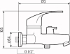 Смеситель для ванной РМС SL85-009E, хром