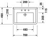 Раковина 70 см Duravit Starck-3 0304700000