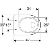 Напольный унитаз Geberit Renova Comfort 218510000, белый