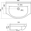 Раковина Santek Эльбрус 1WH109653 80 см.