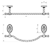 Полотенцедержатель Migliore Edera 16899 бронза