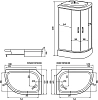 Душевая кабина Erlit Comfort ER351226L-C3-RUS стекло матовое, профиль хром